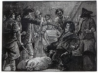 Die Gefangennahme von Wolfe Tone im Jahr 1798 von English School